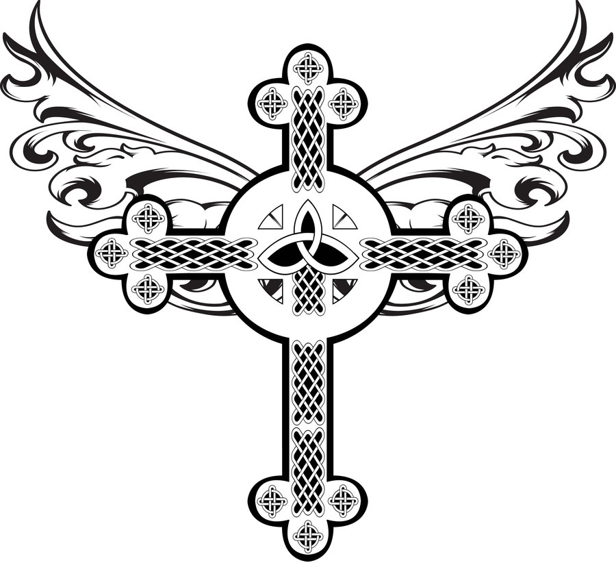 Winged Cross Wallpapers Celtic cross winged by