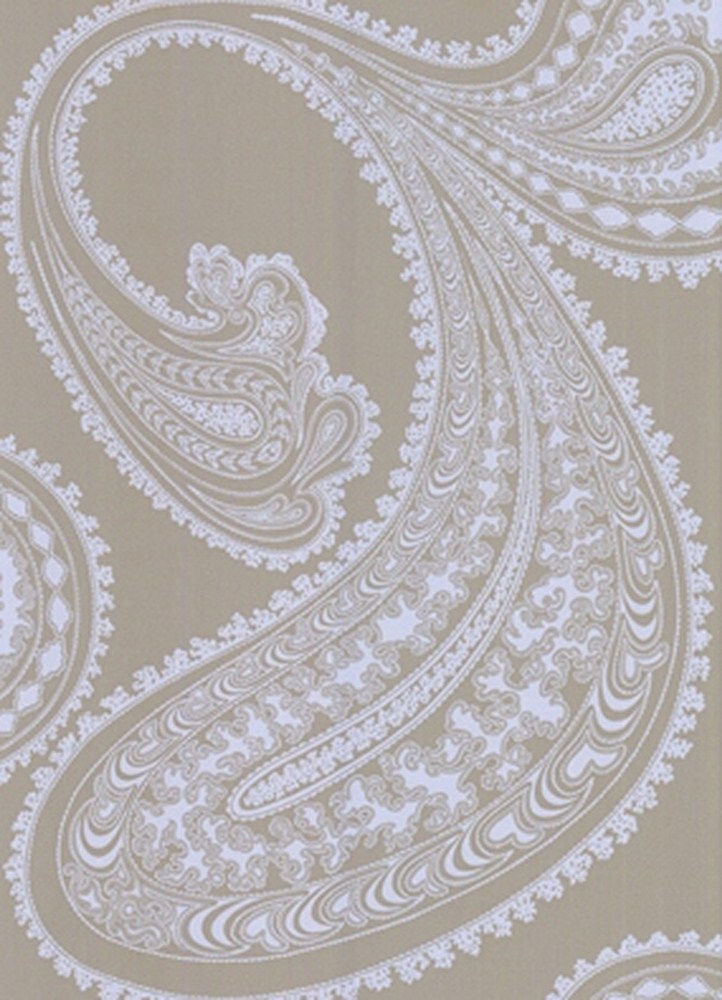 Paisley Wallpaper In Taupe