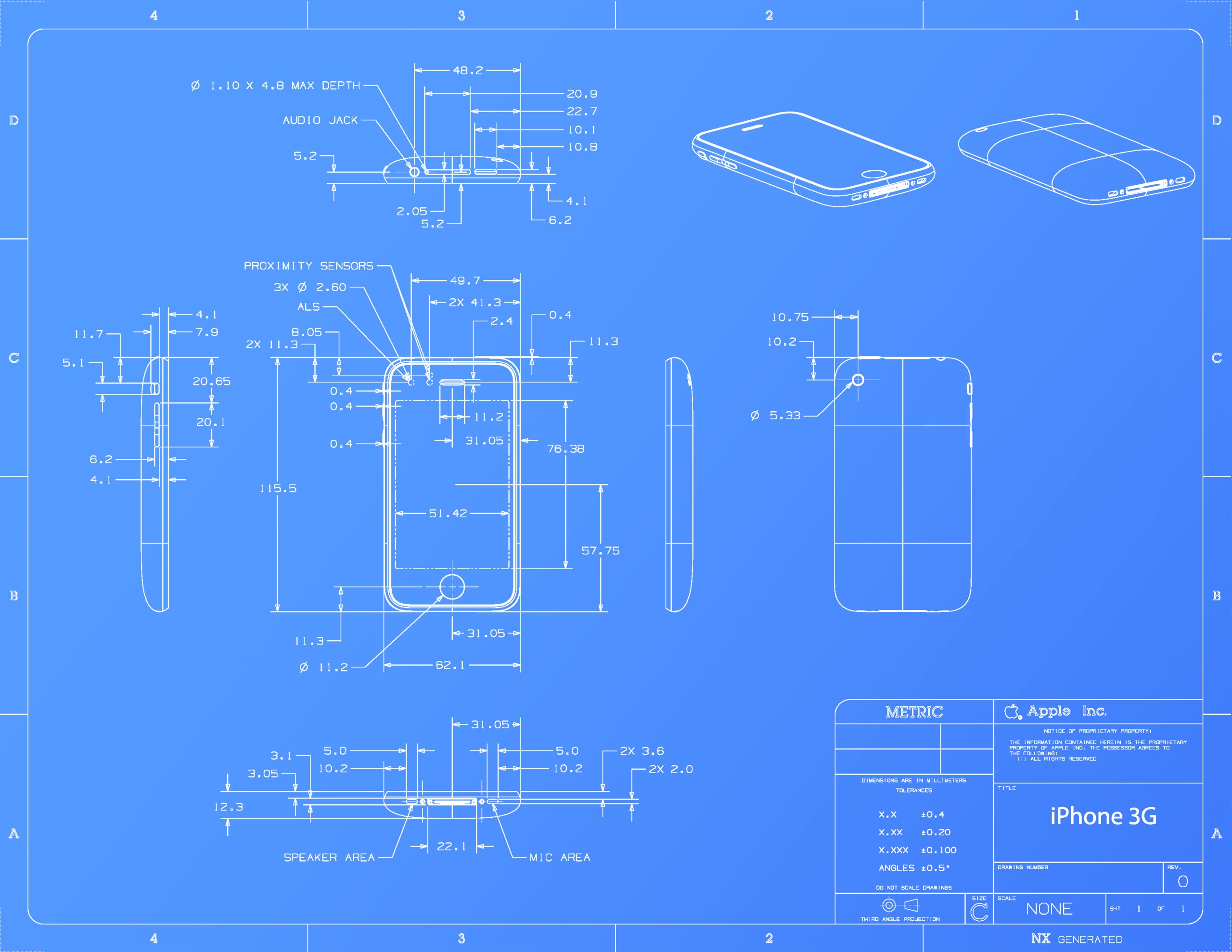 iPhone 3g Blueprint Wallpaper