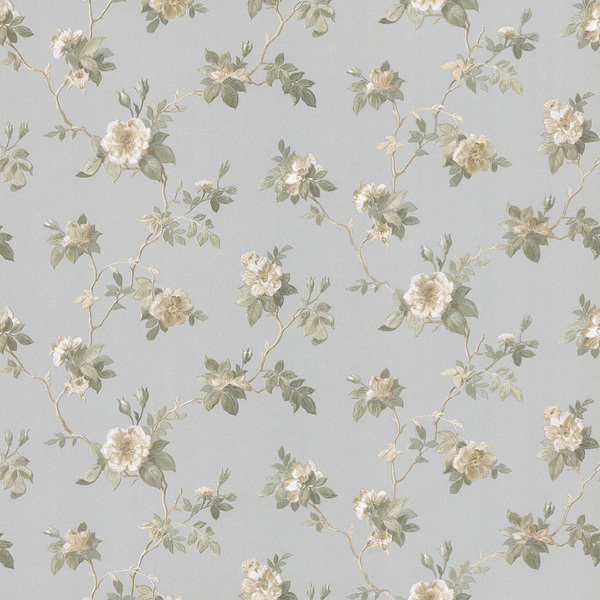 Brewster Blue Small Floral Wallpaper Overstock
