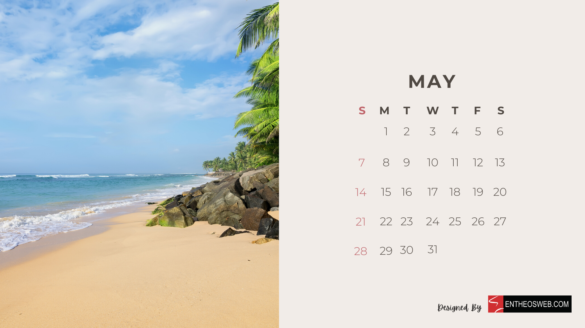 Beaches 2023 Calendar Desktop Wallpaper EntheosWeb
