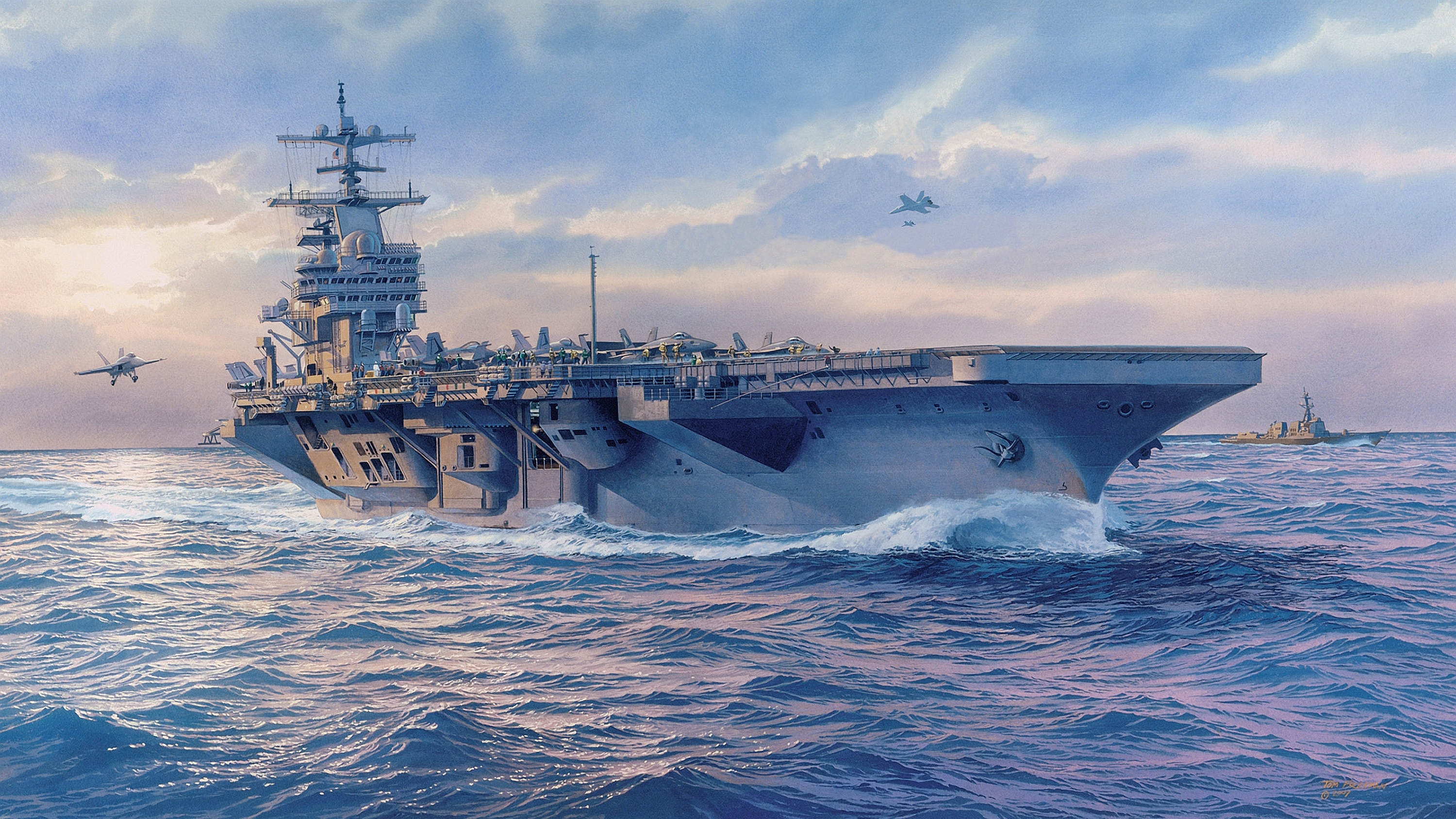 Aircraft Carrier HD Wallpaper Background Image