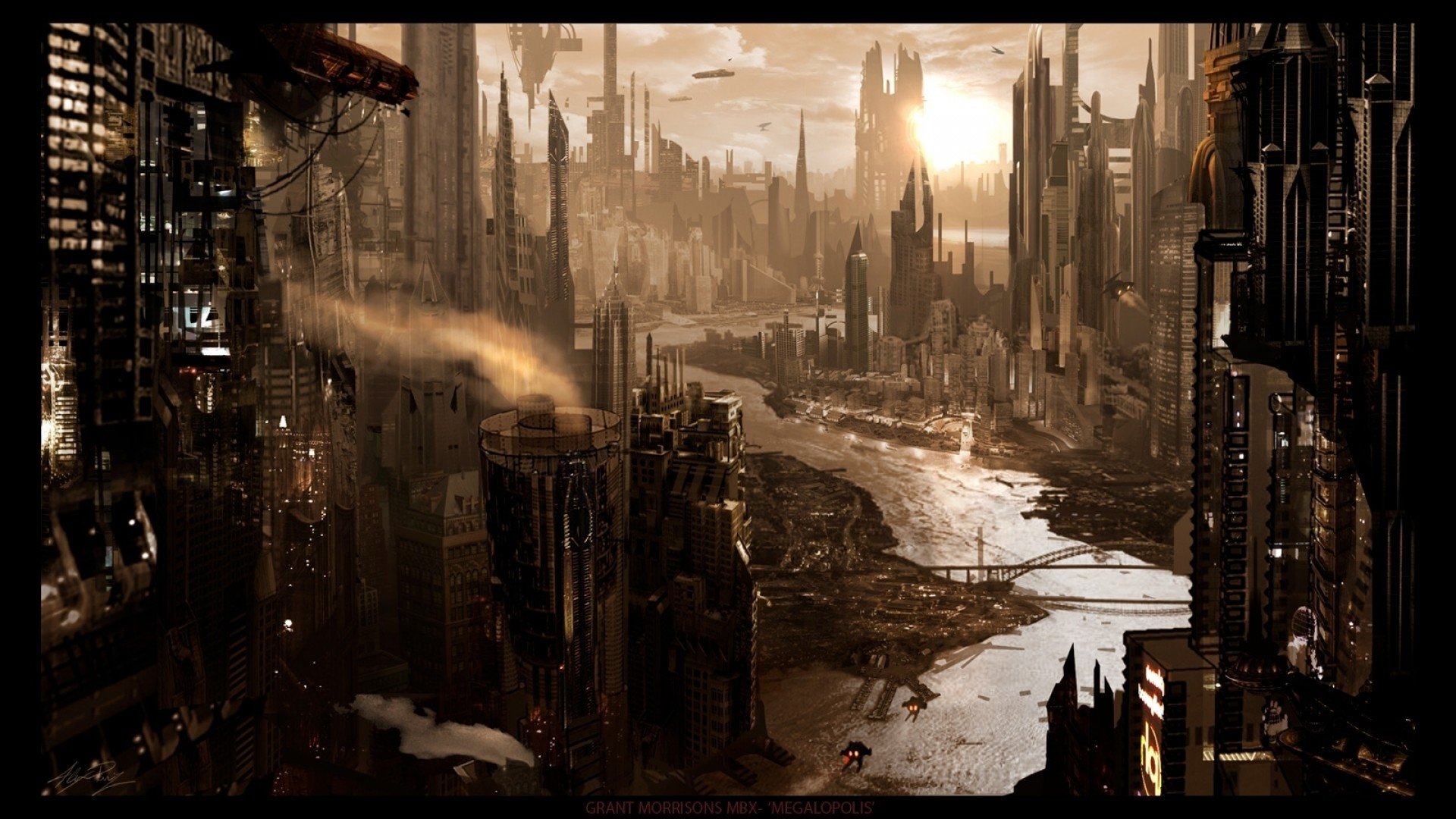 Fantasy Ruins Futuristic Art Digital Science Fiction