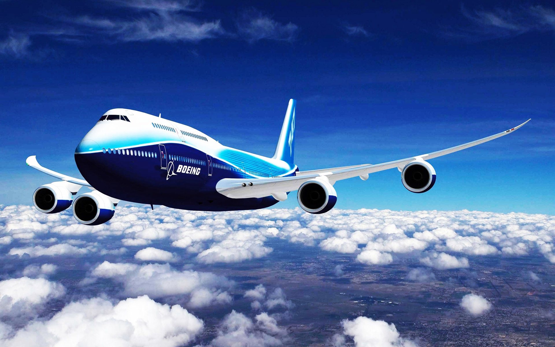 Airplane In Sky Widescreen HD Wallpaper
