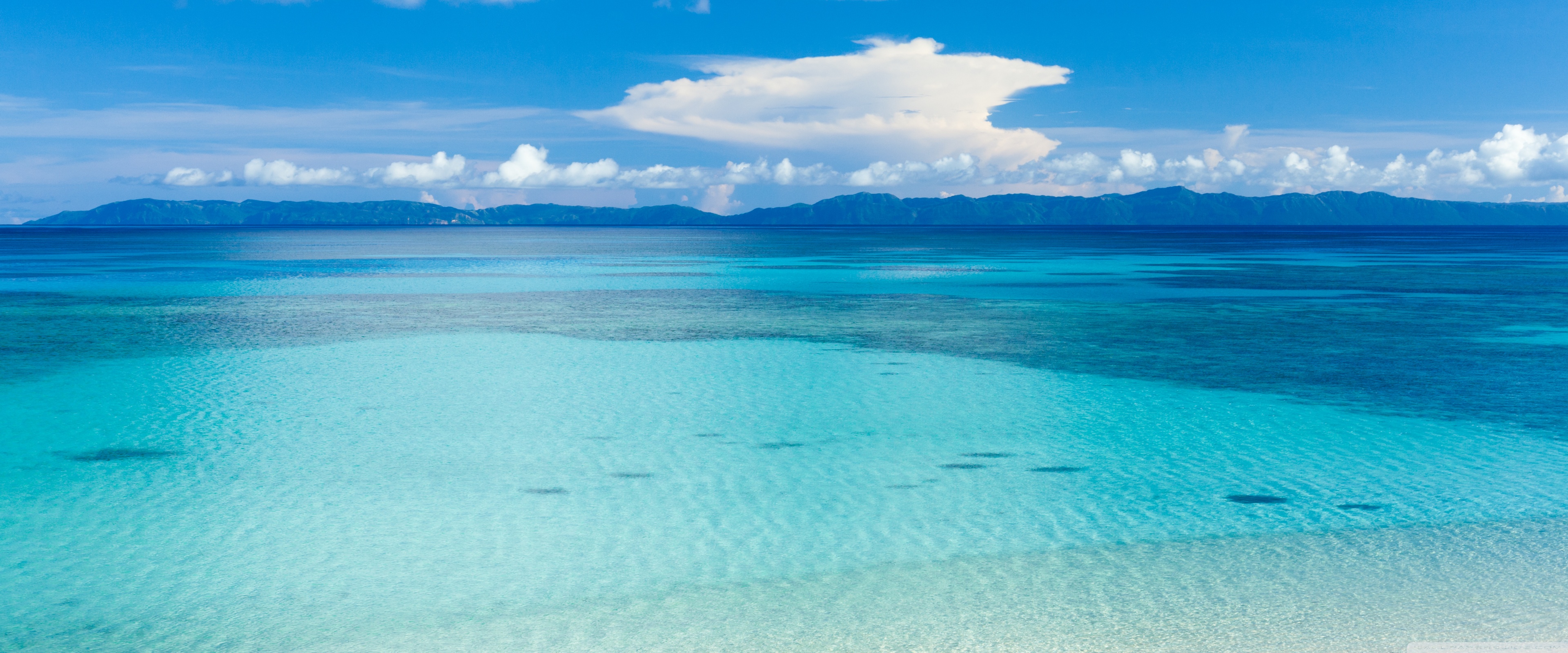 Island Beach Panoramic 4k HD Desktop Wallpaper For