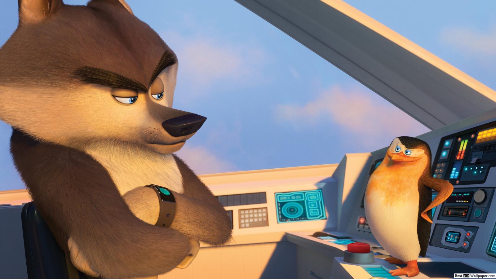 Penguins Of Madagascar The Wolf And Skipper HD Wallpaper