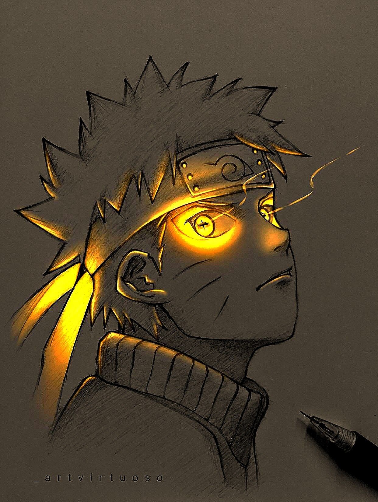 Naruto Anime Glow Art Desenhos De Desenho