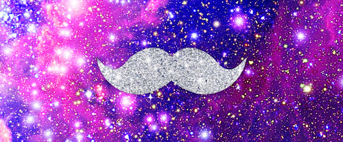 Galaxy Nebula Glitter Mustache Pink Space Mug By Girly Trend