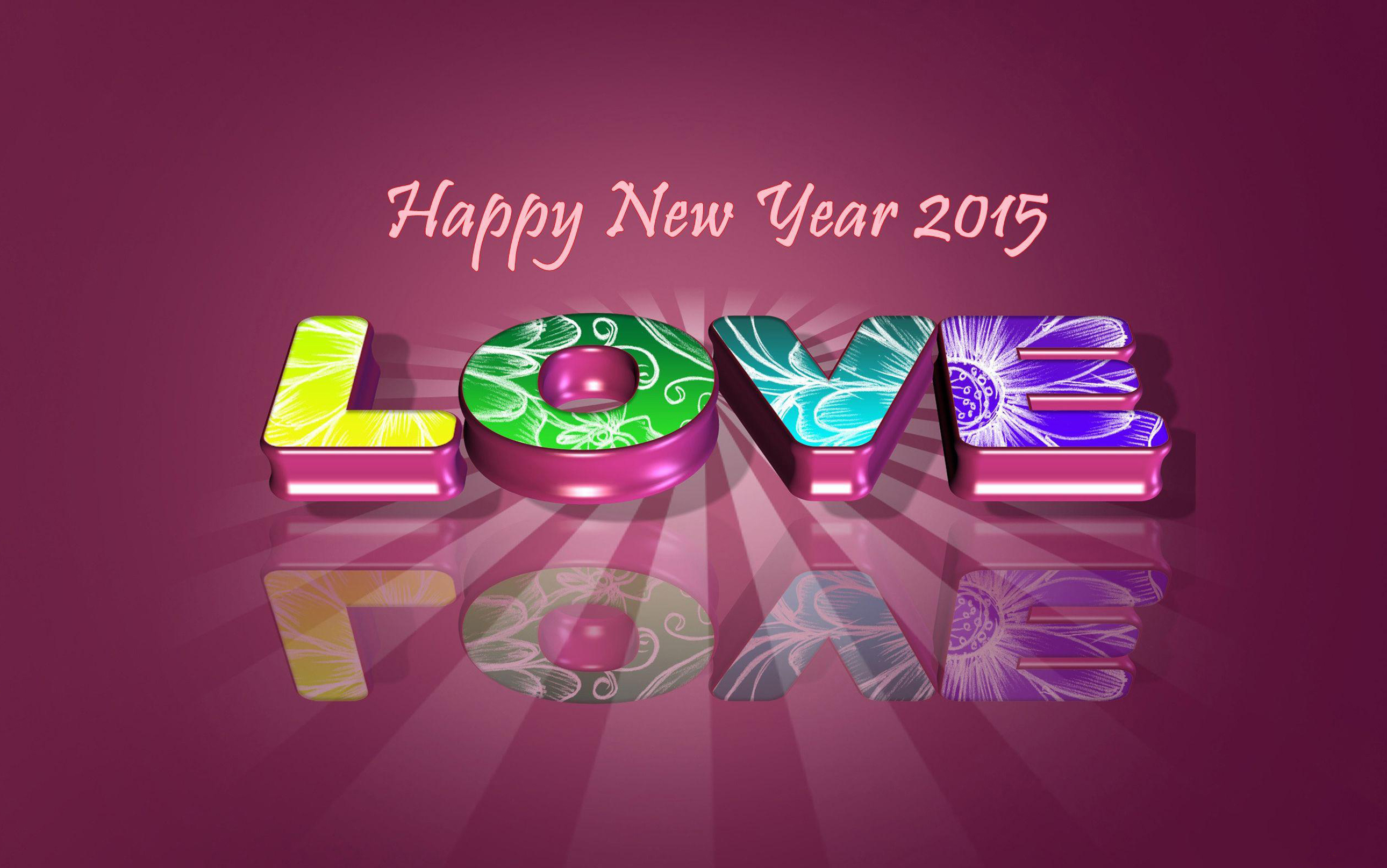 Love Happy New Year Wallpaper