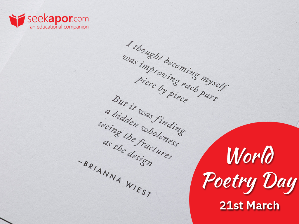 World Poetry Day Celebrating Seekapor An
