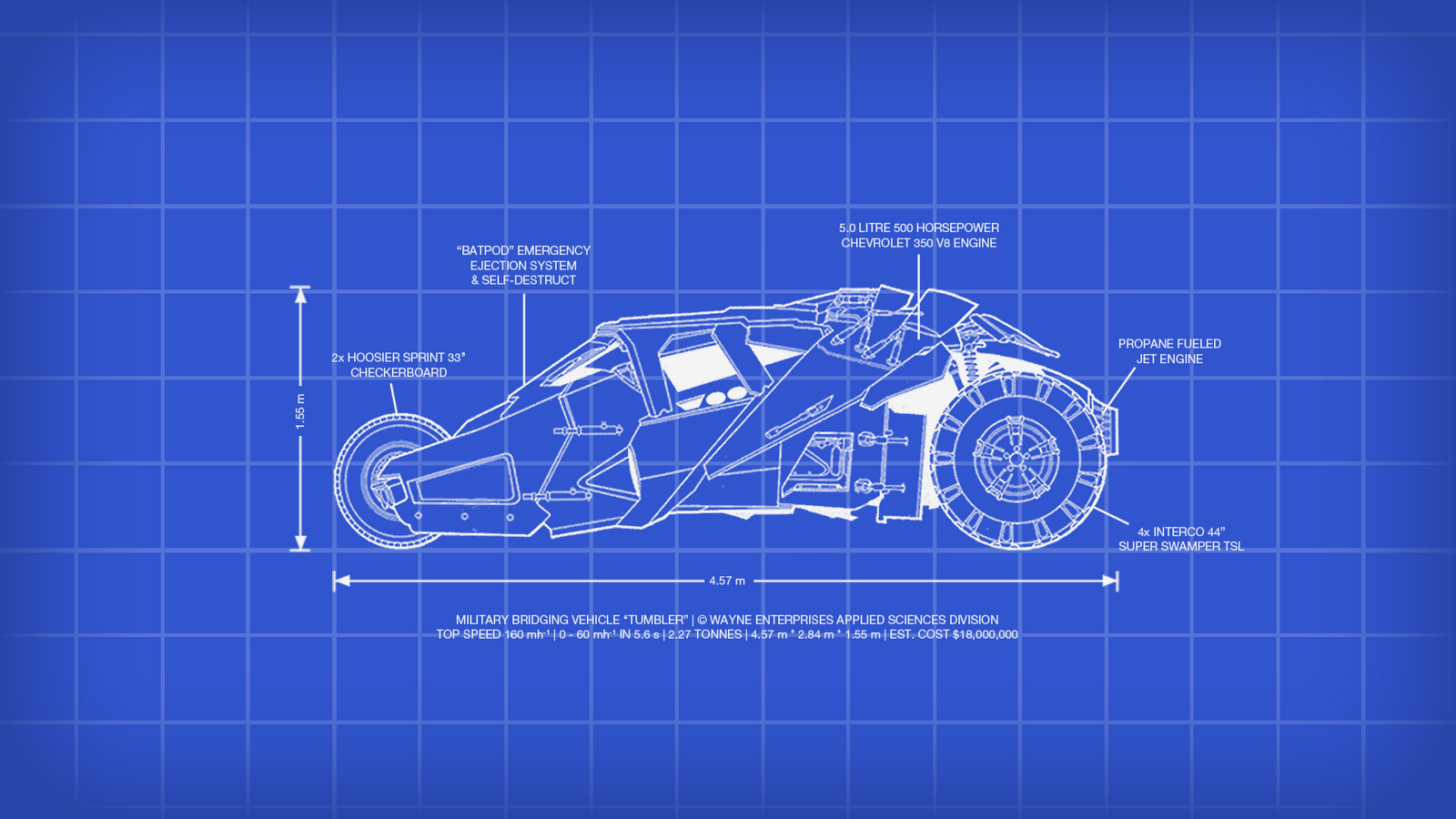 Batman Tumbler Blueprint Incredible Desktop Backgrounds