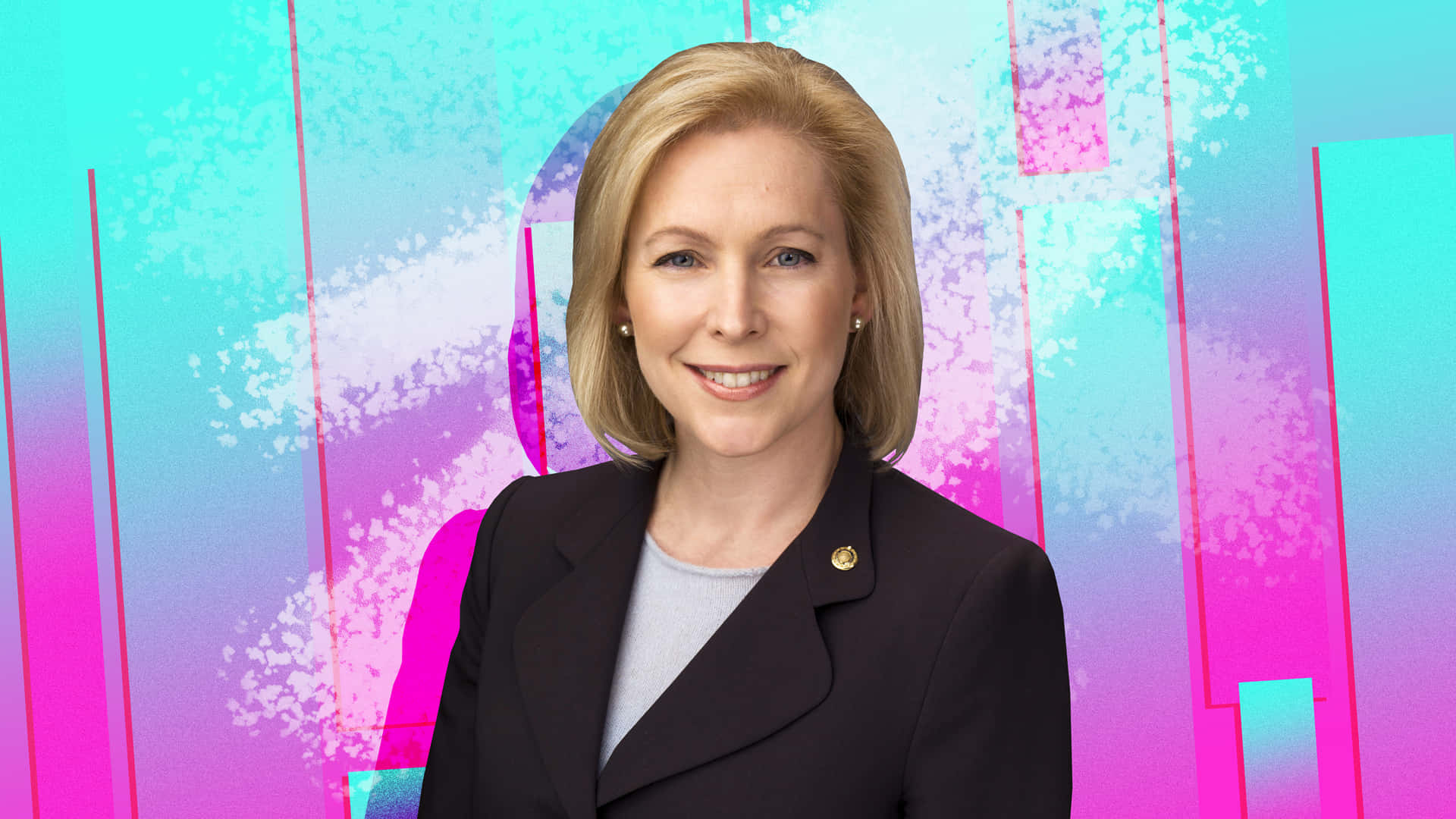Kirsten Gillibrand Blue Purple Aesthetic Wallpaper