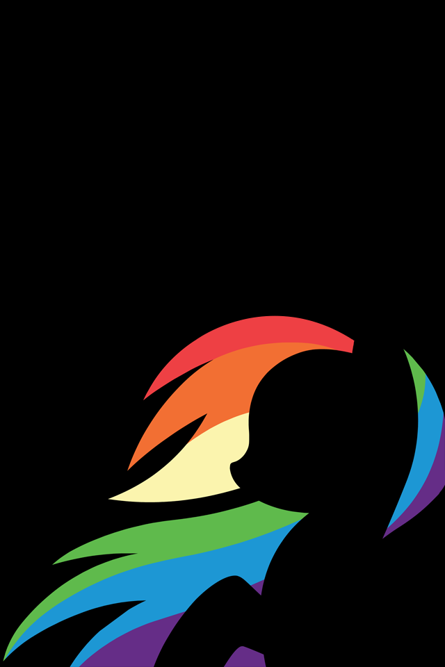 Rainbow Dash Silhouette iPhone Edition By Xzlider