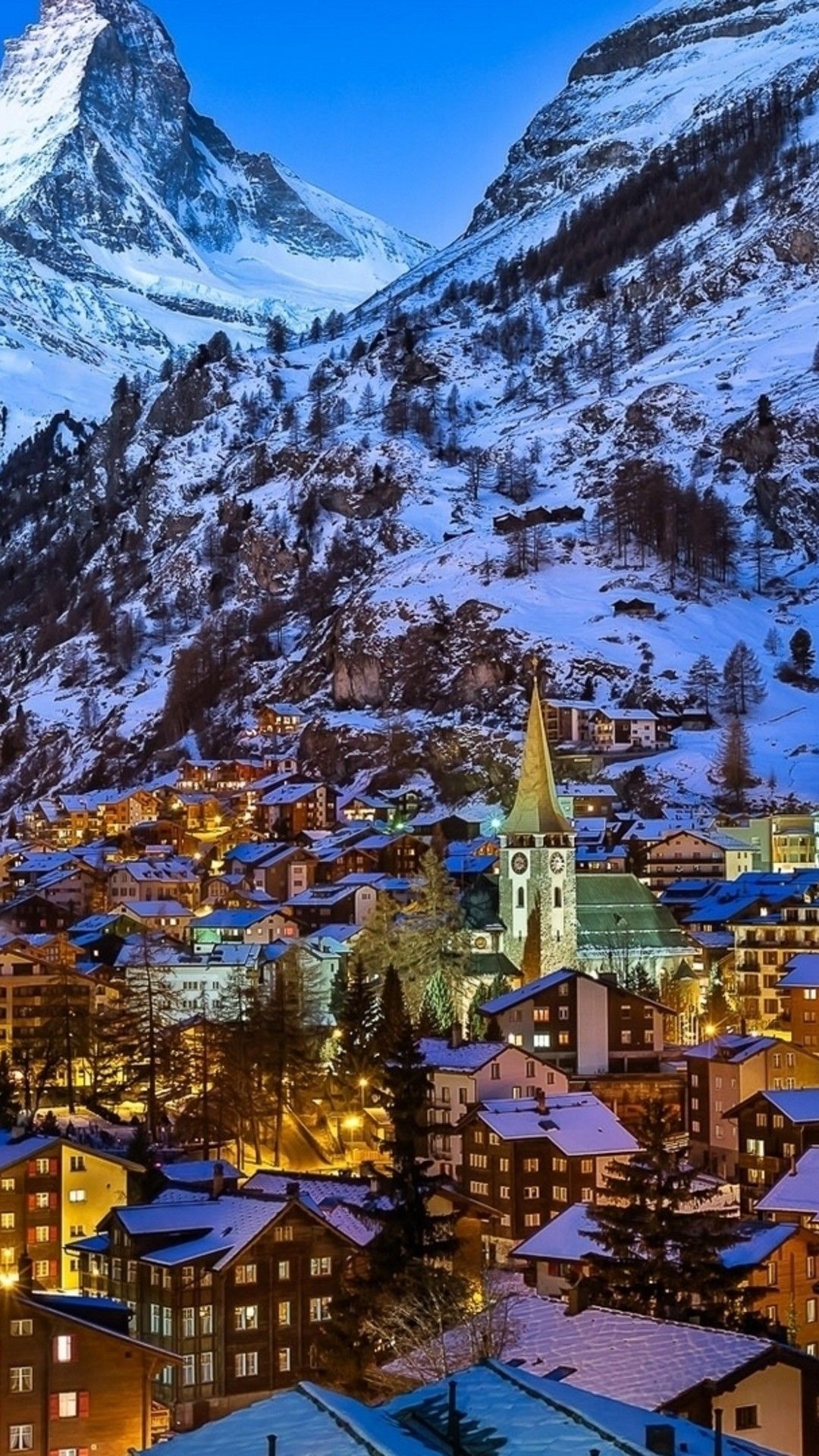Wallpaper Winter At Zermatt Valley Switzerland