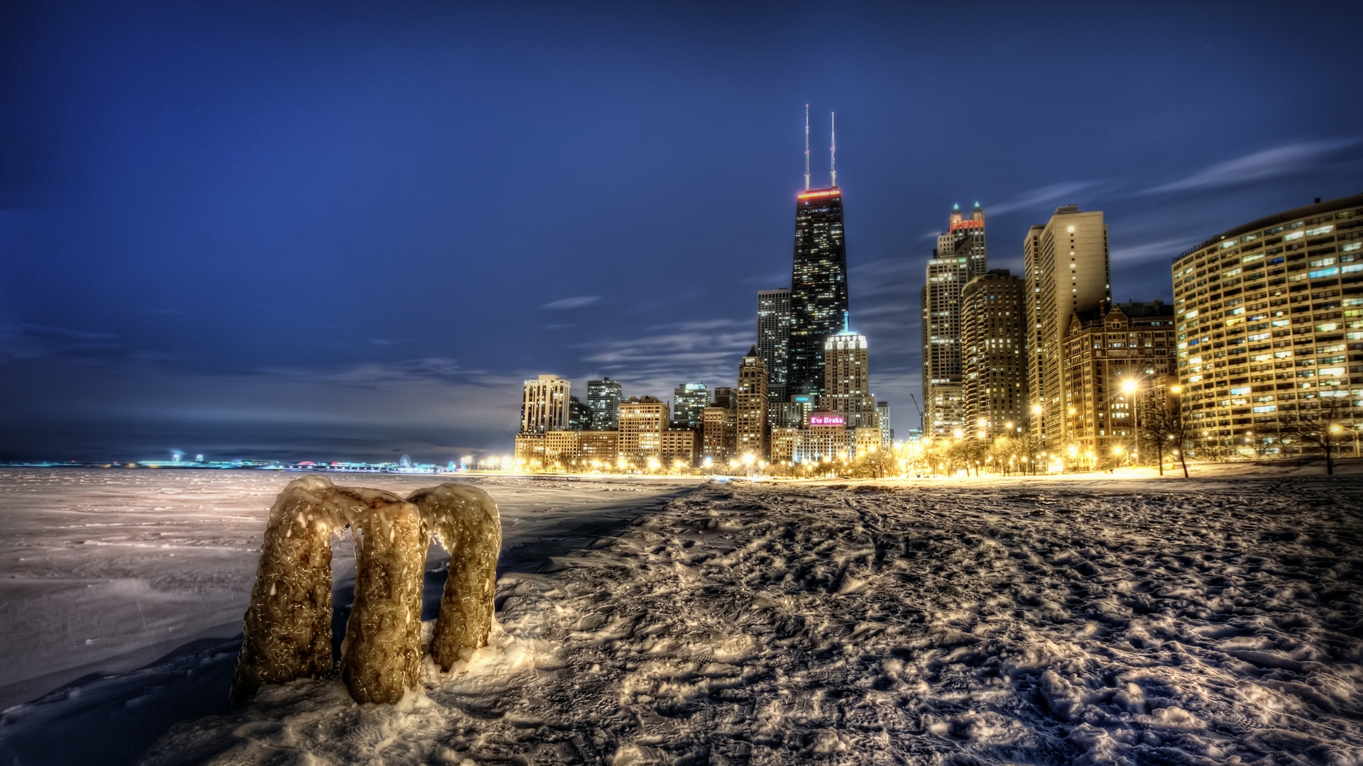 Chicago Winter HD Wallpaper Background Image