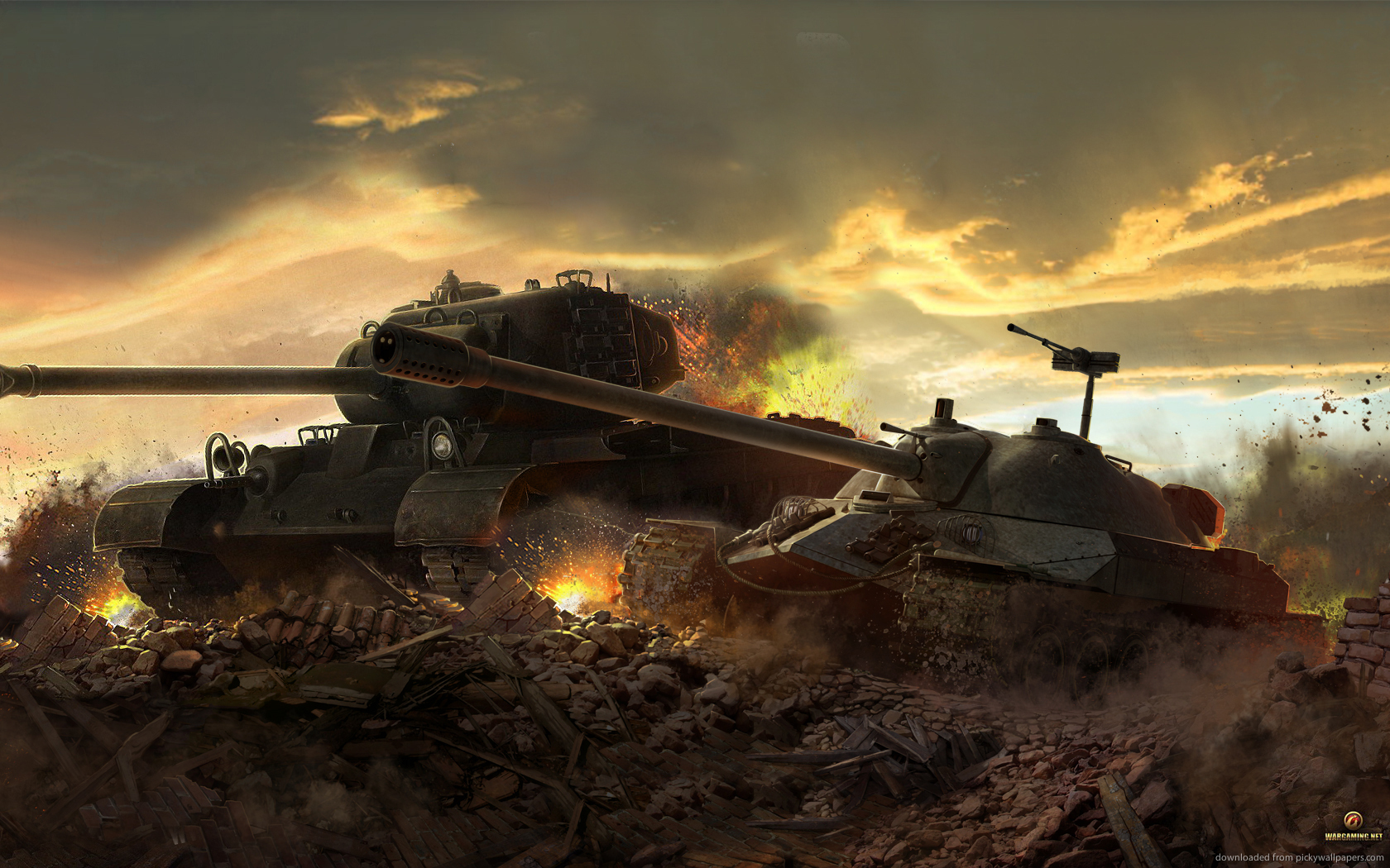 Download 1680x1050 World of tanks art wallpaper