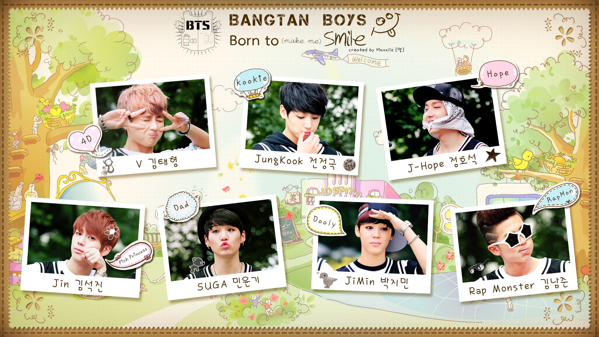 Hd Wallpaper Cute Bts Bangtan Boys Korean Group