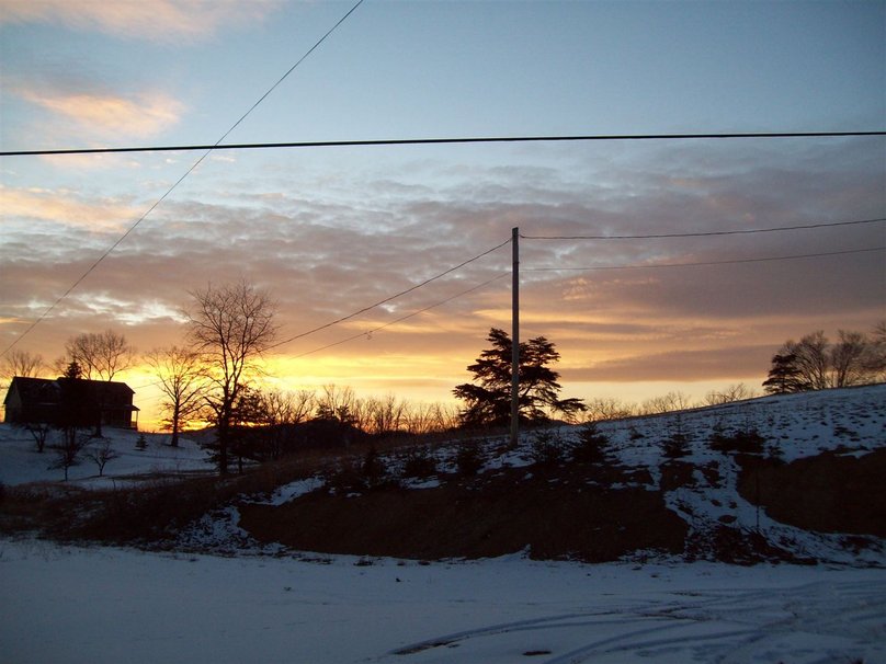 Beautiful Winter Sunset In West Virginia Wallpaper