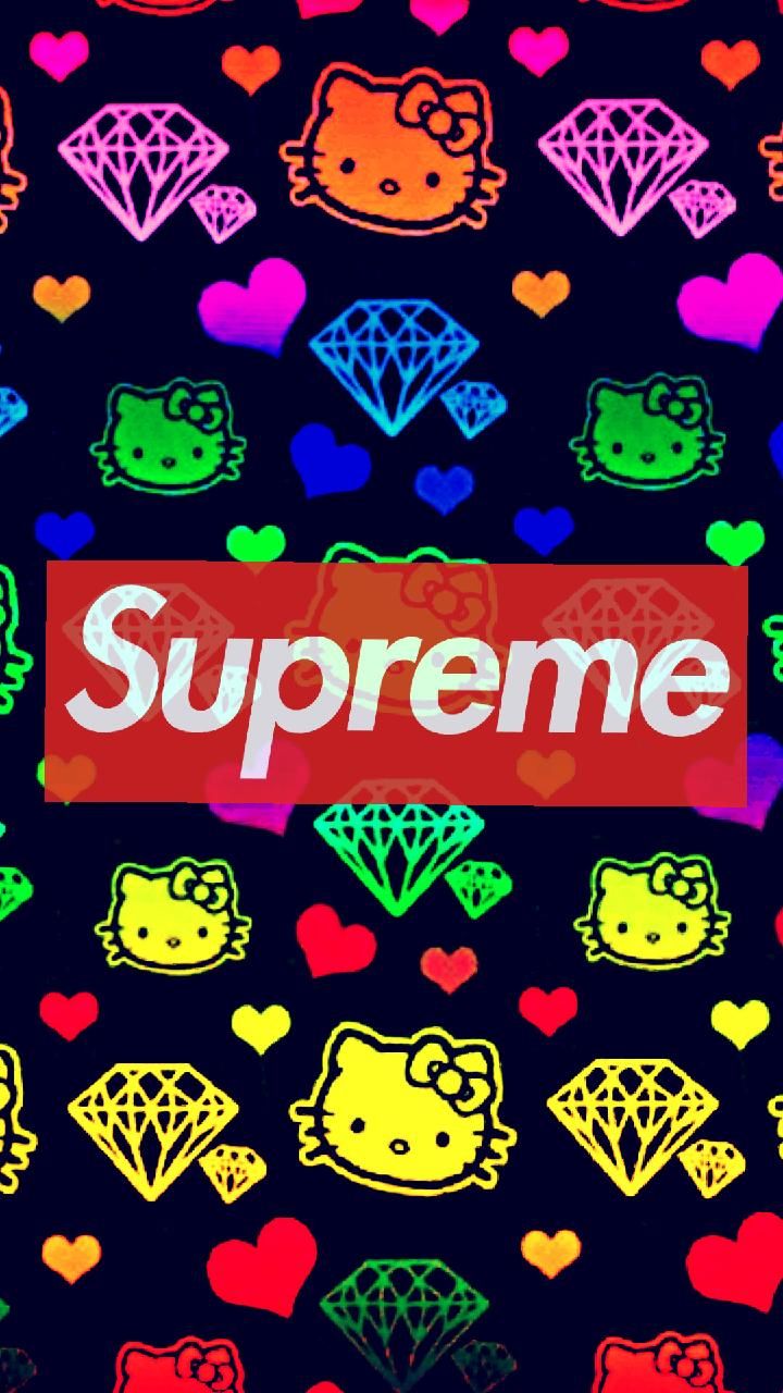 Neon H Kitty Supreme Wallpaper By Z7v12 Now Browse
