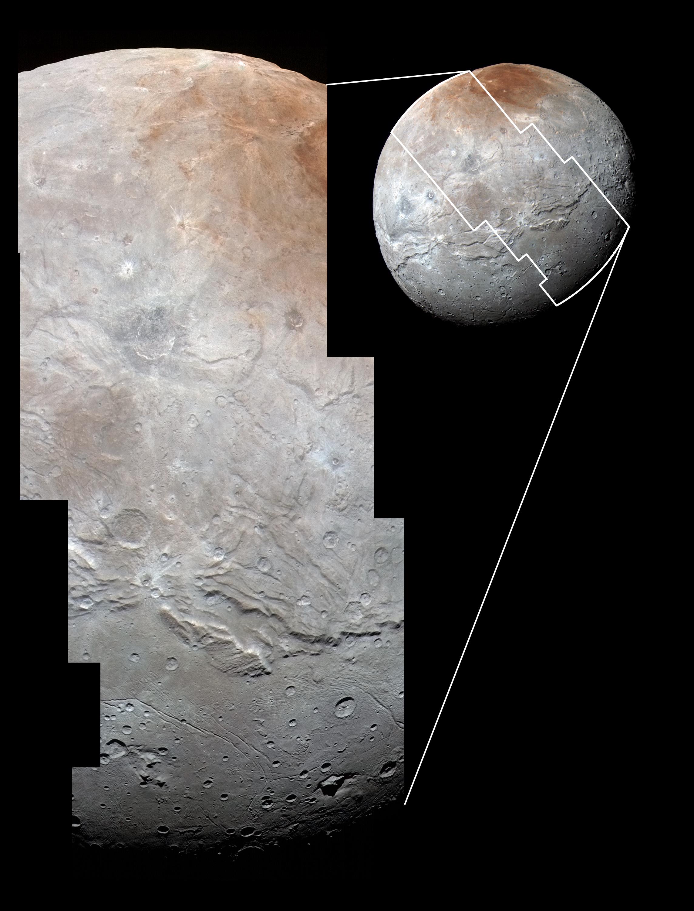 Pluto S Big Moon Charon Reveals A Colorful And Violent History Nasa