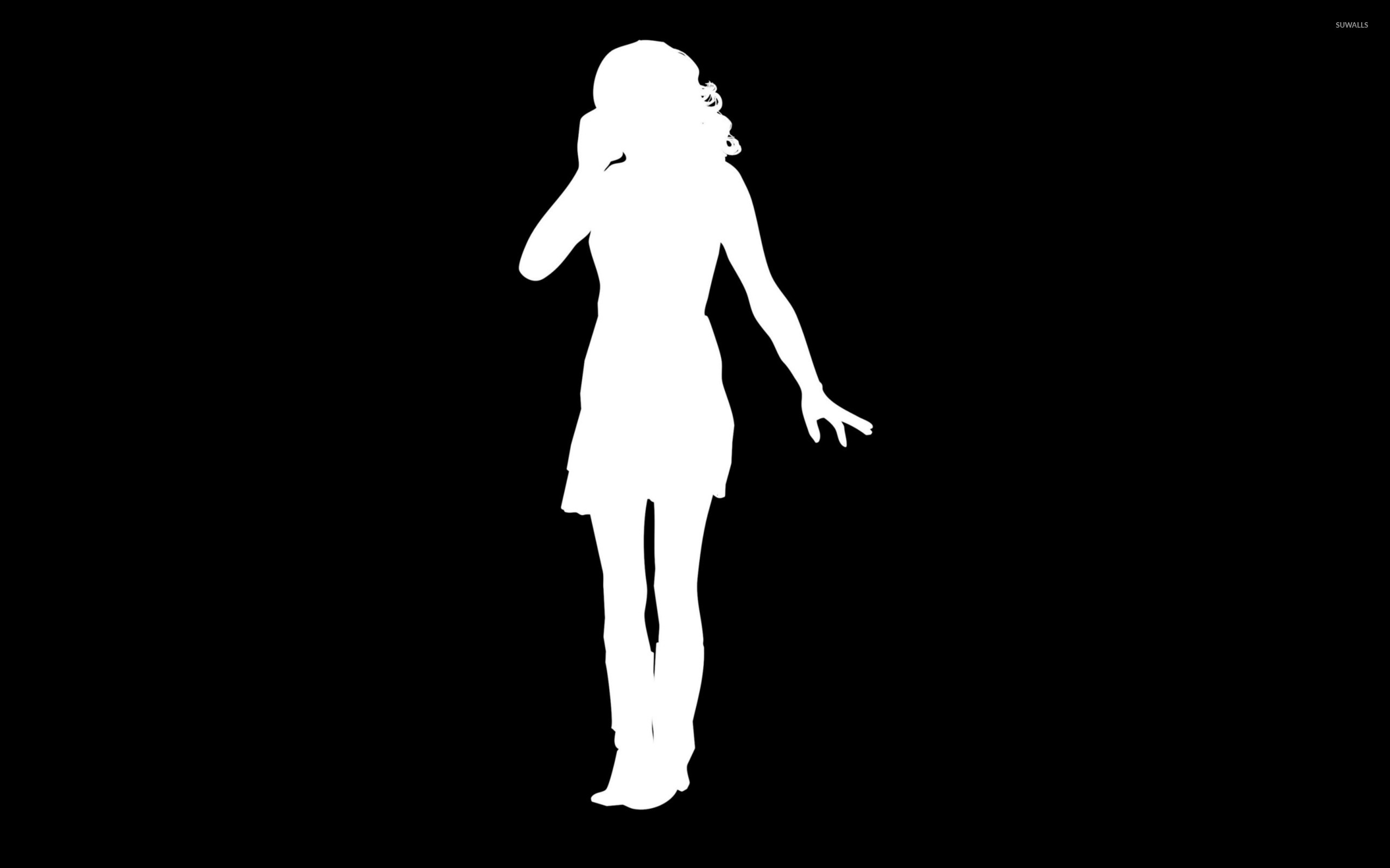 Woman silhouette wallpaper   Vector wallpapers   48118