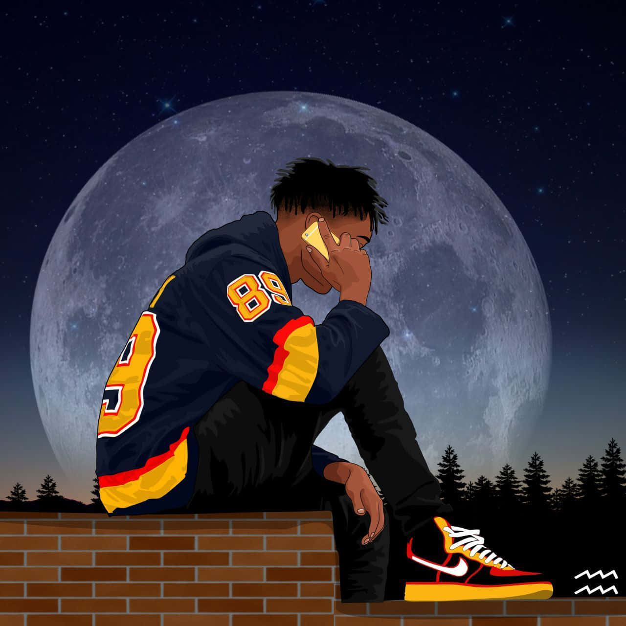 Lil Baby Cartoon Wallpaper