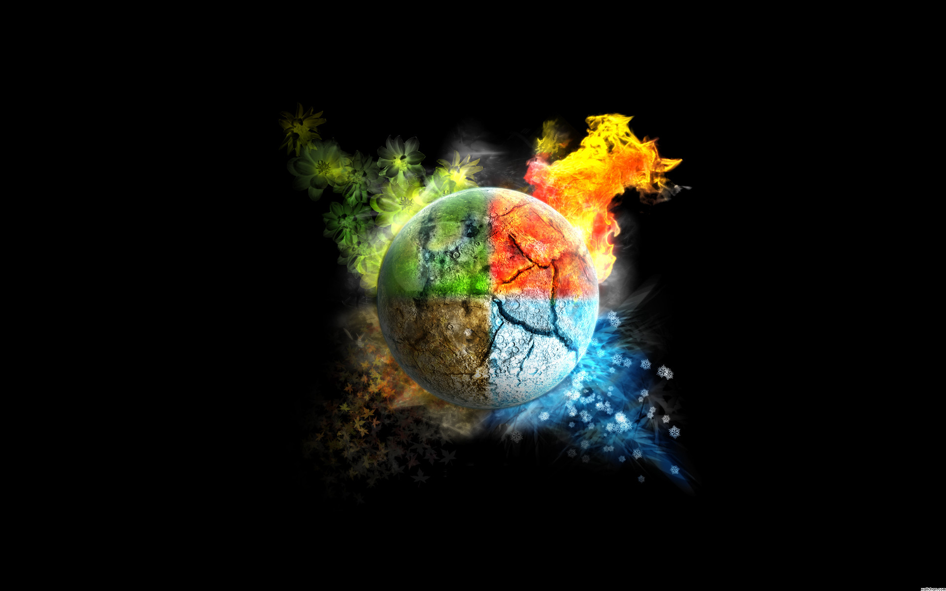 Fire And Water Wallpaper