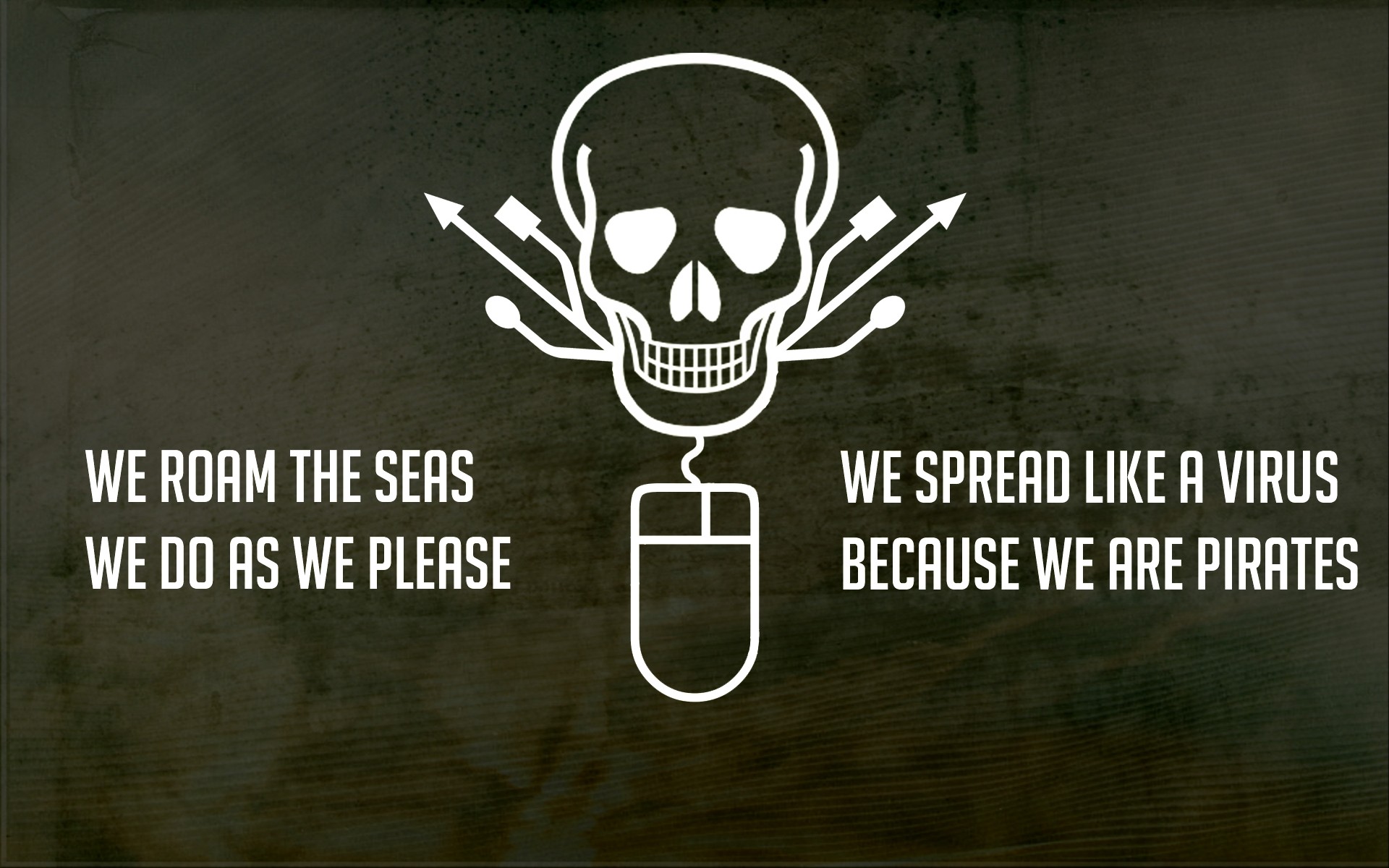 Skulls Sea Pirates Typography Textures Virus Puter Mouse