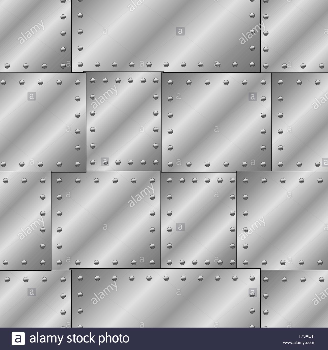 Seamless Vector Texture With Riveted Metal Sheets You Can Create