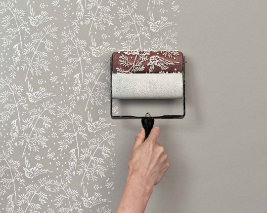 Diy Idea Paint Roller Printed Walls The Painted House Apartment