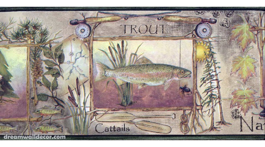 Free download Home Framed Trout fish Wallpaper Border [900x500] for