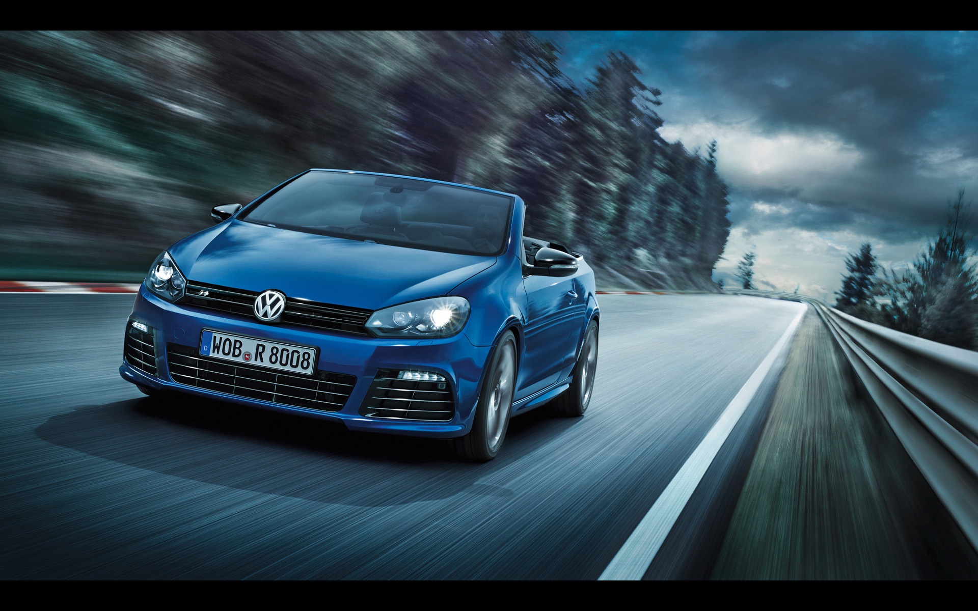  Golf R Cabriolet Motion Front Angle desktop PC and Mac wallpaper