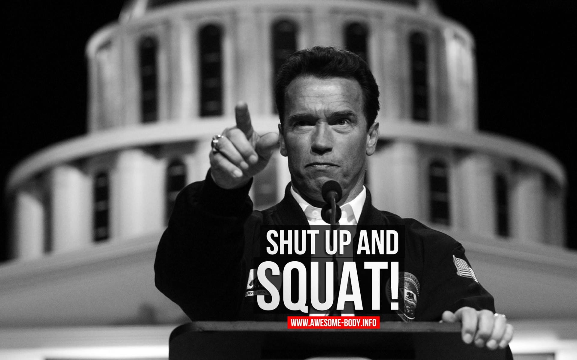 Arnold Schwarzenegger Quote Wallpaper Shut Up And Squat Motivation