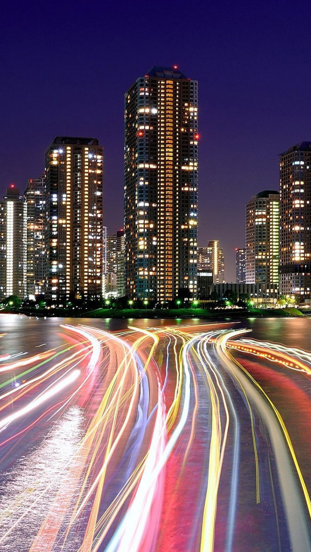 City Lights Tokyo iPhone 5s Wallpaper Download iPhone Wallpapers