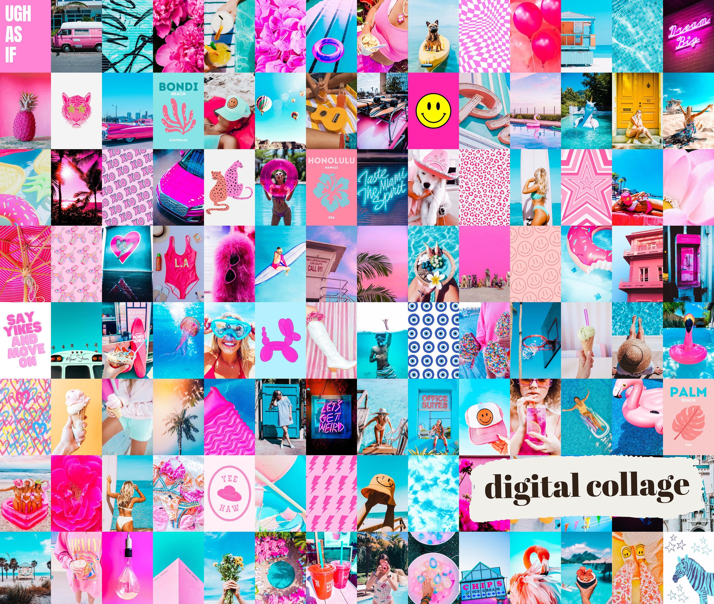 Preppy Summer 140pc Instant Digital Collage Kit