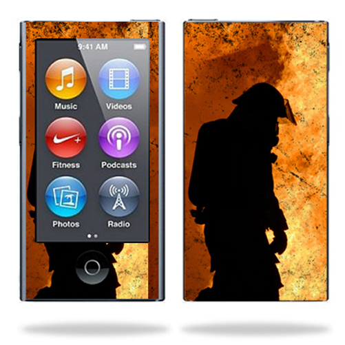 Skin Decal Wrap For Apple Ipod Nano 7g 7th Gen Mp3 Cover Fire Fighter