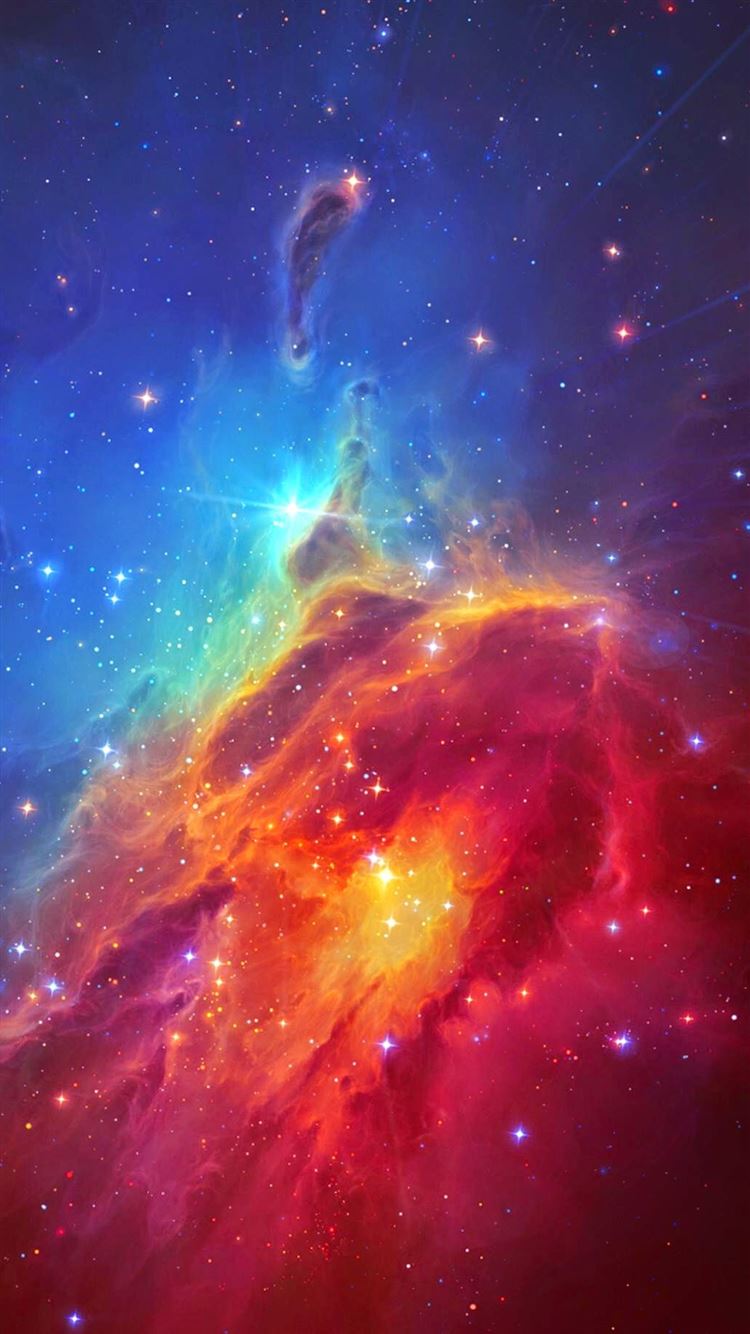 Stunning Colorful Space Nebula iPhone Wallpaper