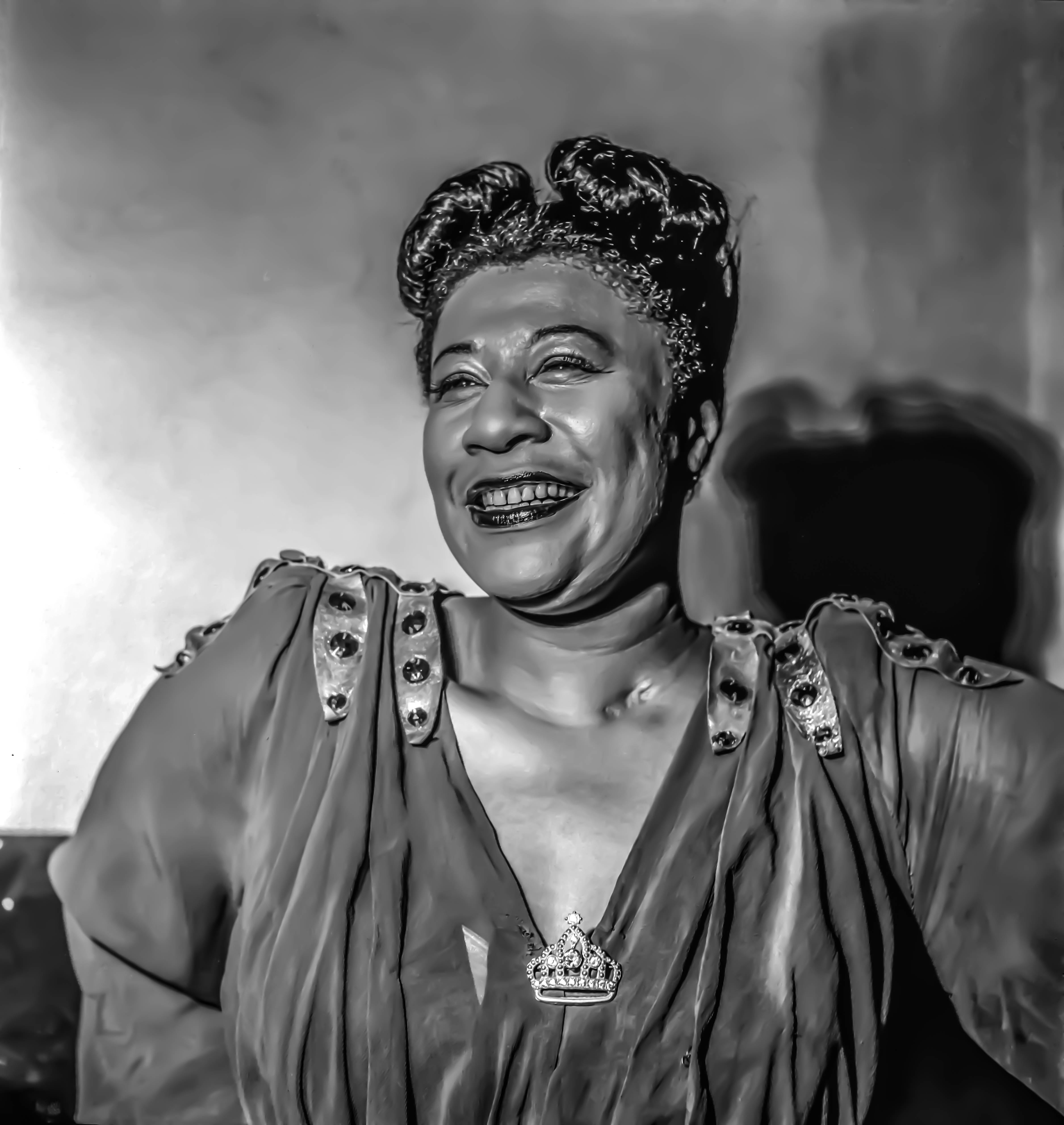 Portrait Beautiful Woman Happiness Ella Fitzgerald Front Wallpaper