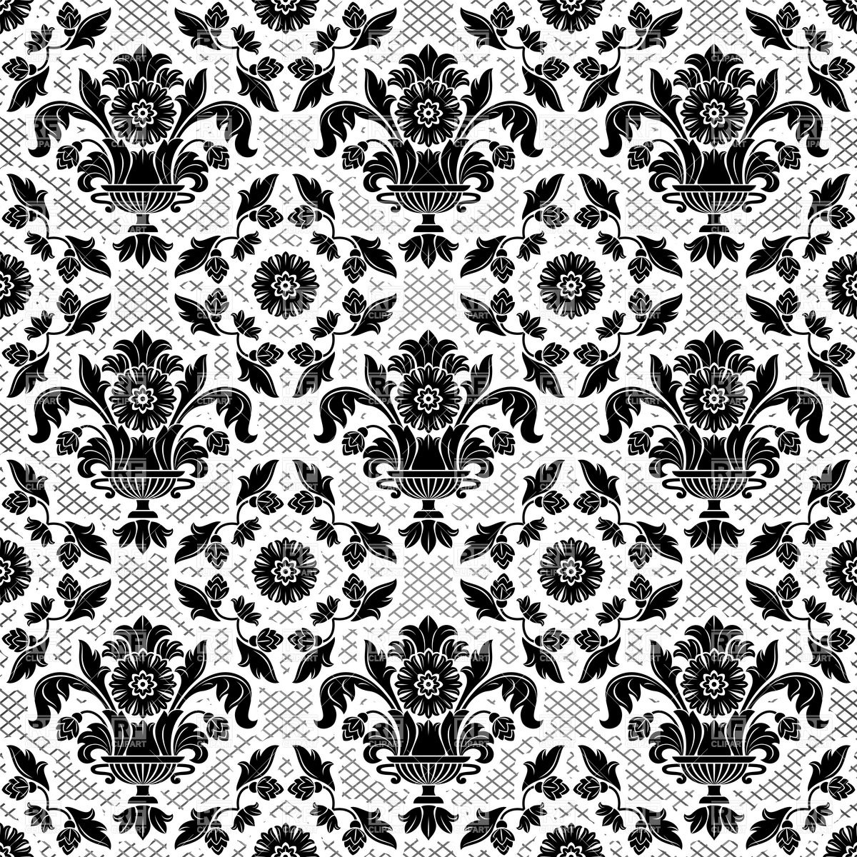 Black And White Victorian Wallpaper Background Textures