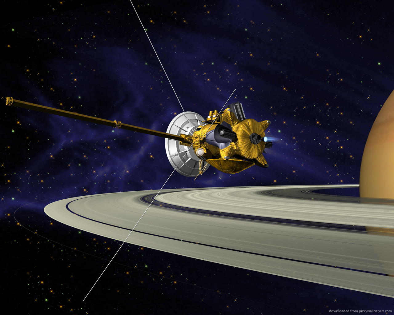 Cassini Saturn Orbit Insertion Wallpaper