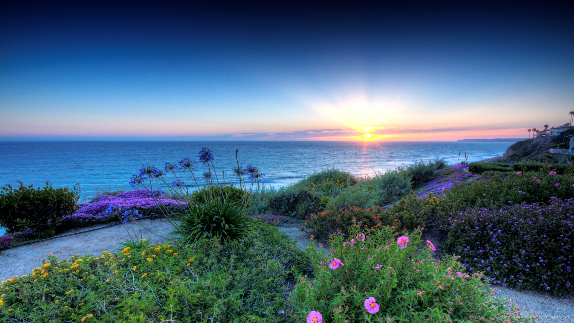 Beautiful HDR California Coast Wallpaper Picture For iPhone 1920x1080