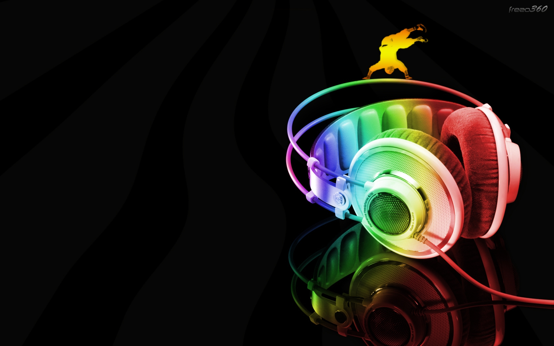 Neon Headphone Cool Music Wallpaper With
