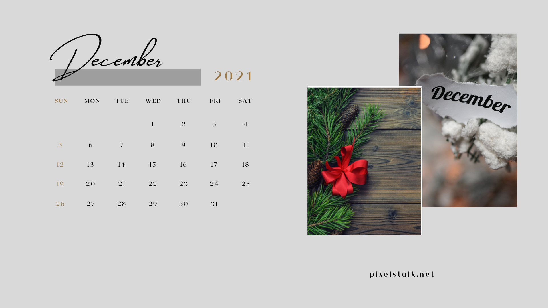 December Calendar Wallpaper Desktop And Mobile Version