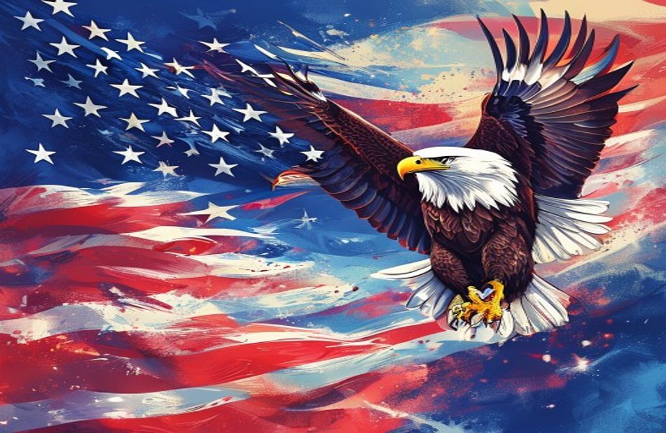 American Flag With Eagle Wallpaper