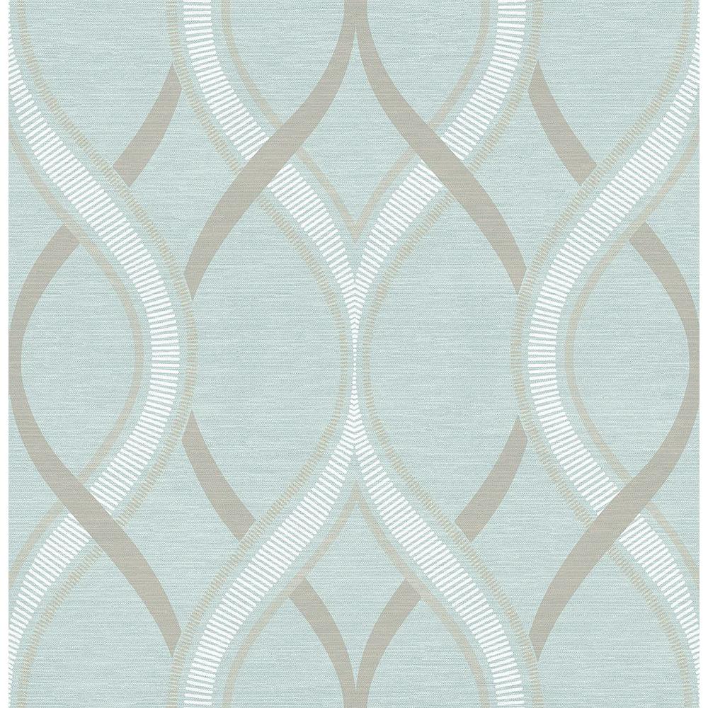 A Street Frequency Turquoise Ogee Wallpaper The Home