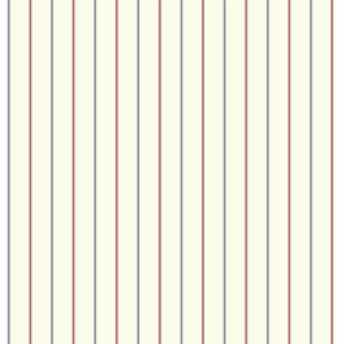 Eggshell And Bright Red Pinstripe Wallpaper Contemporary