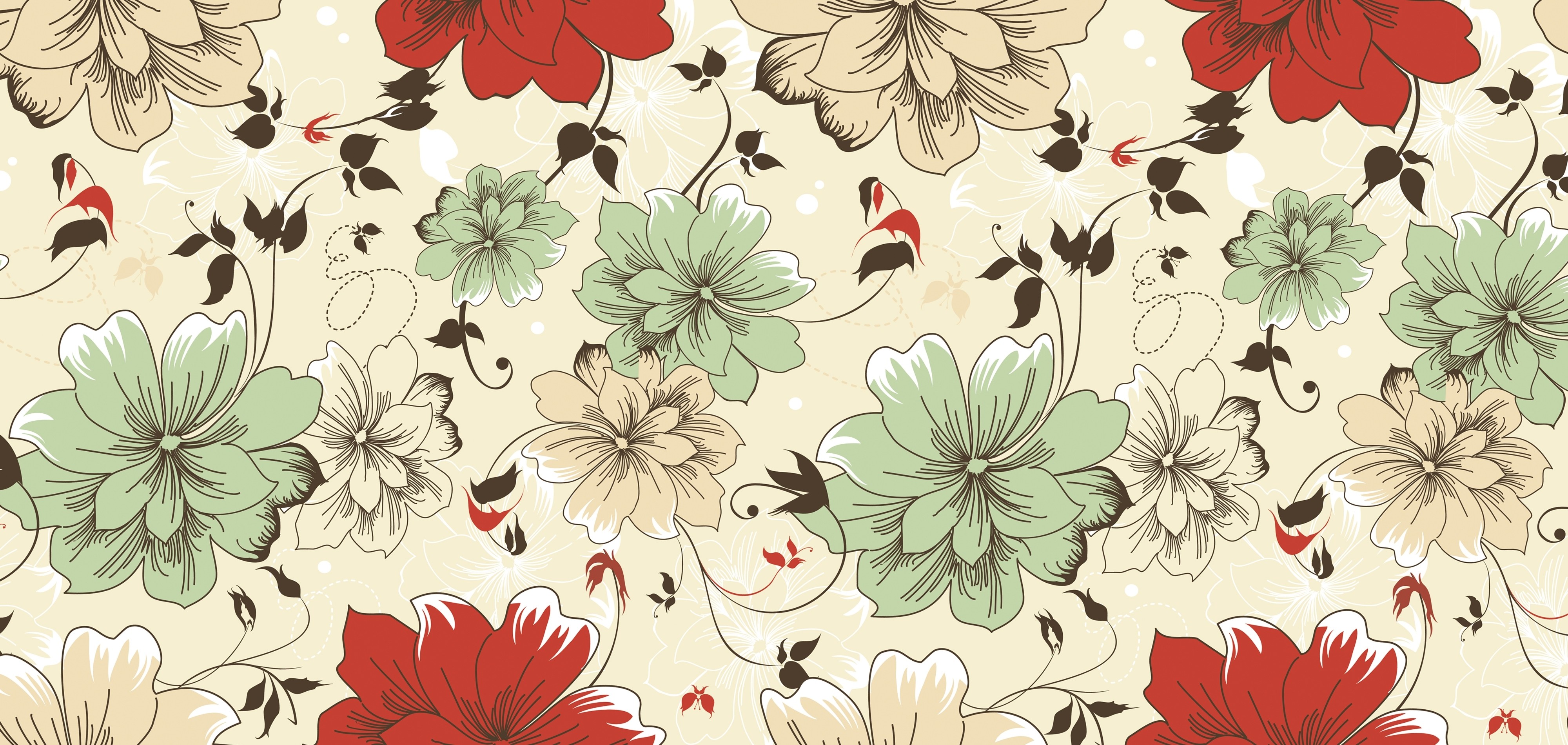 Free download Home Nature Flowers Plants Flower Pattern Desktop Wallpaper [4000x1900] for your