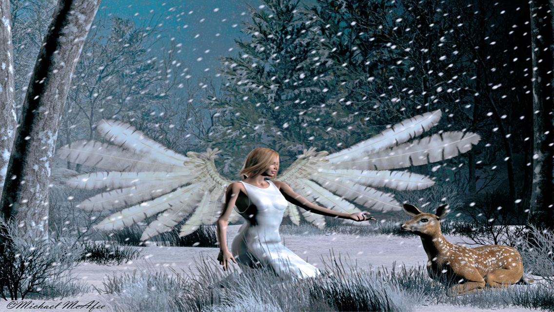 Christmas Angels HD Wallpaper For iPhone