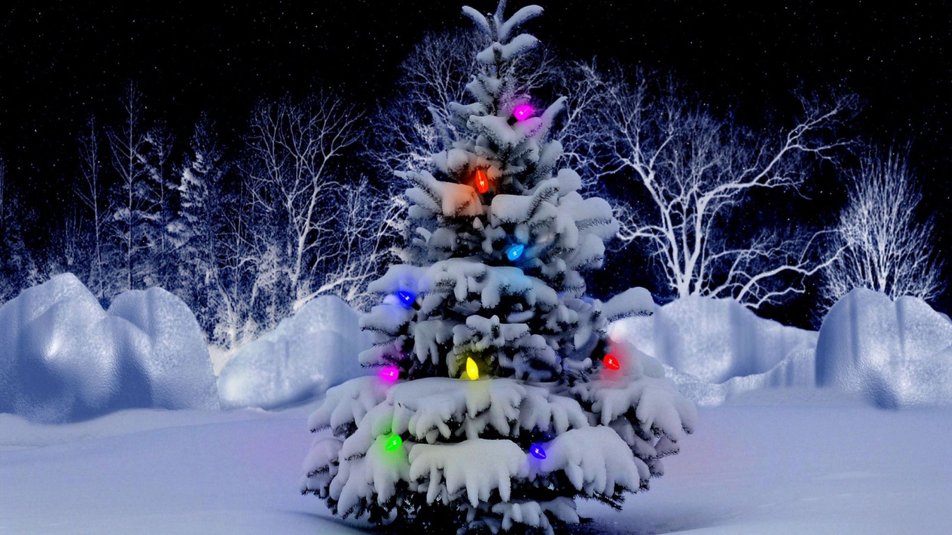 Christmas Lights Snow Wallpaper Iphone Lamps Ideas
