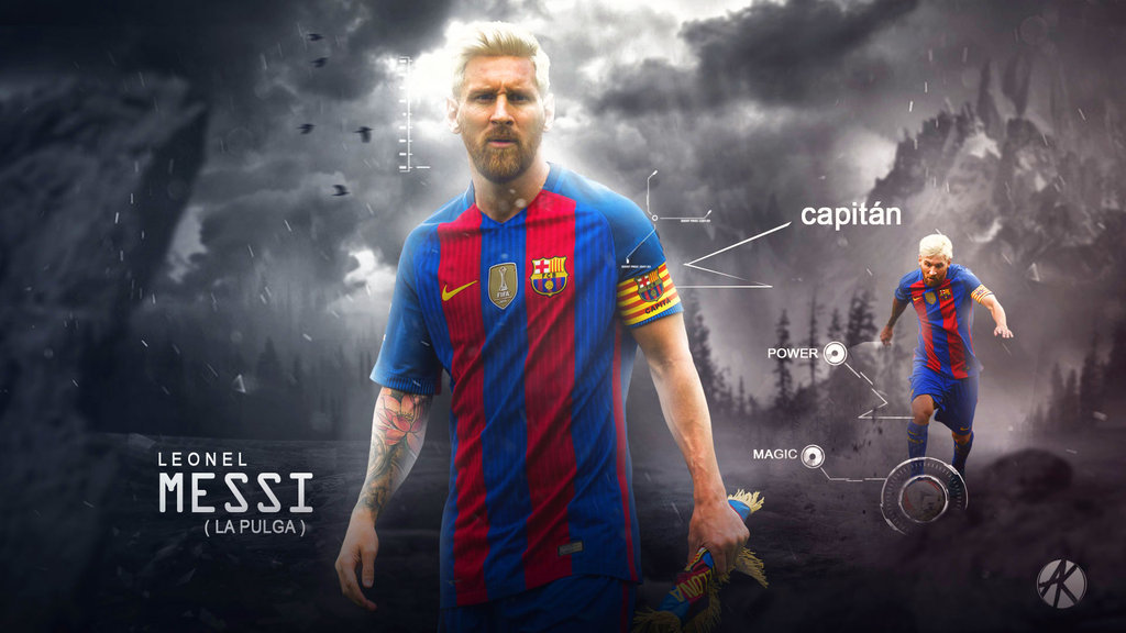Lionel Messi wallpaper FC Barcelona 201617 by Ghanibvb